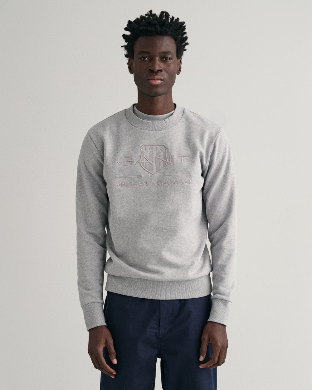 Tonal Shield Crew Neck Sweatshirt