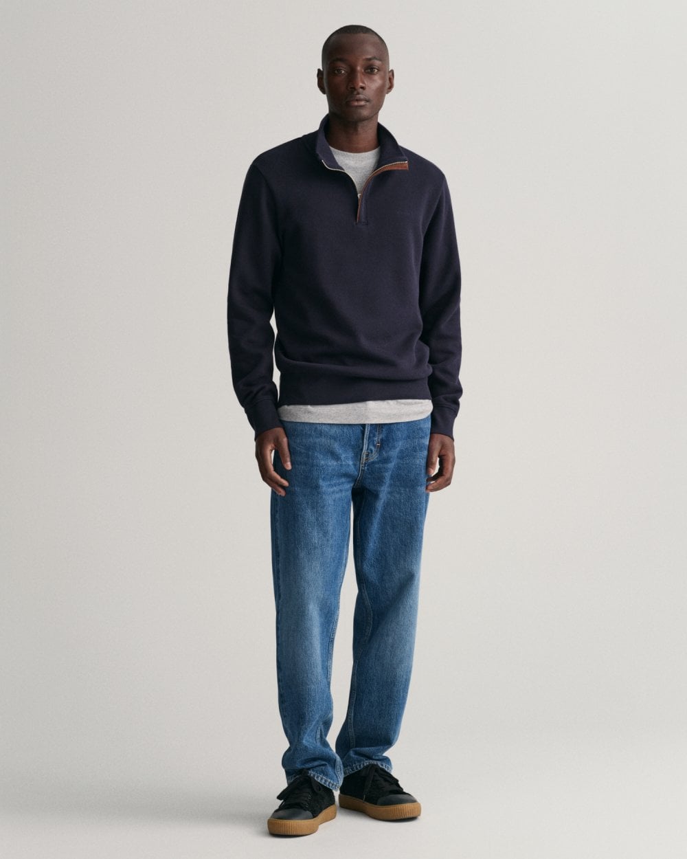 Gant sacker rib half zip sweatshirt sale