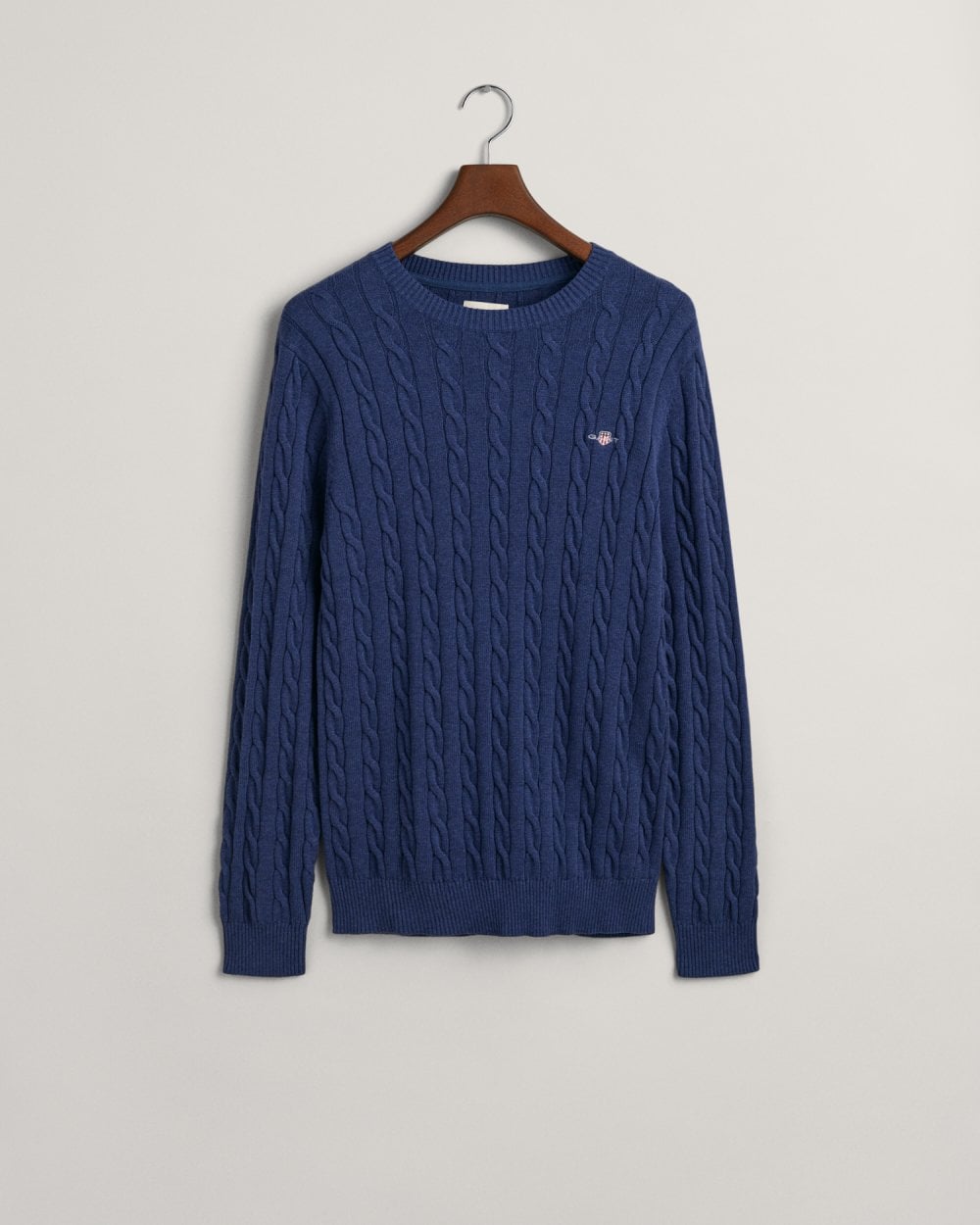 Cotton Cable Knit Crew Neck Sweater