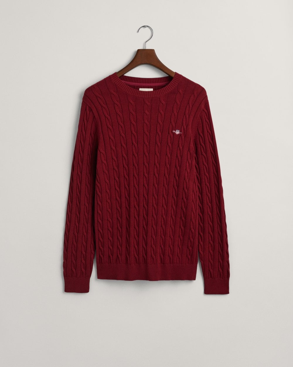 Cotton Cable Knit Crew Neck Sweater