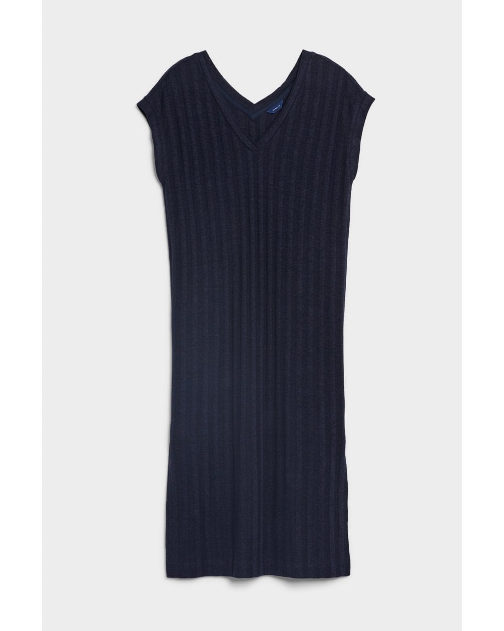 Linen Rib Sleeveless V-Neck Dress