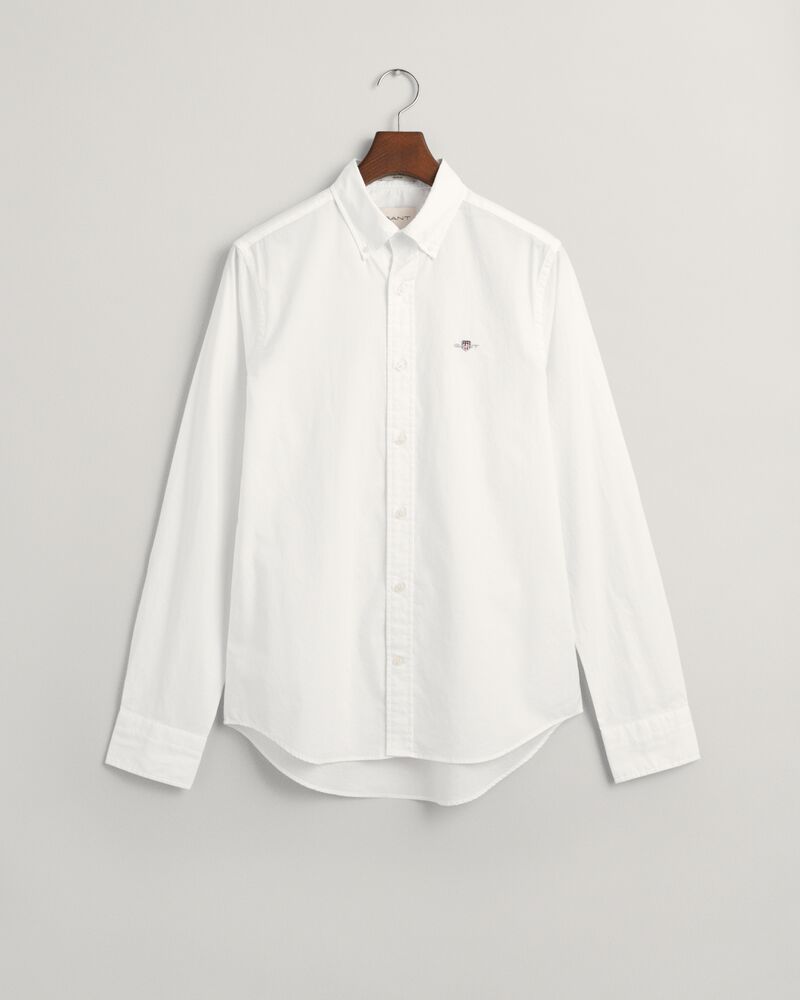 Slim Fit Poplin Shirt S / White