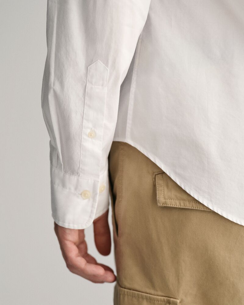 Slim Fit Poplin Shirt S / White