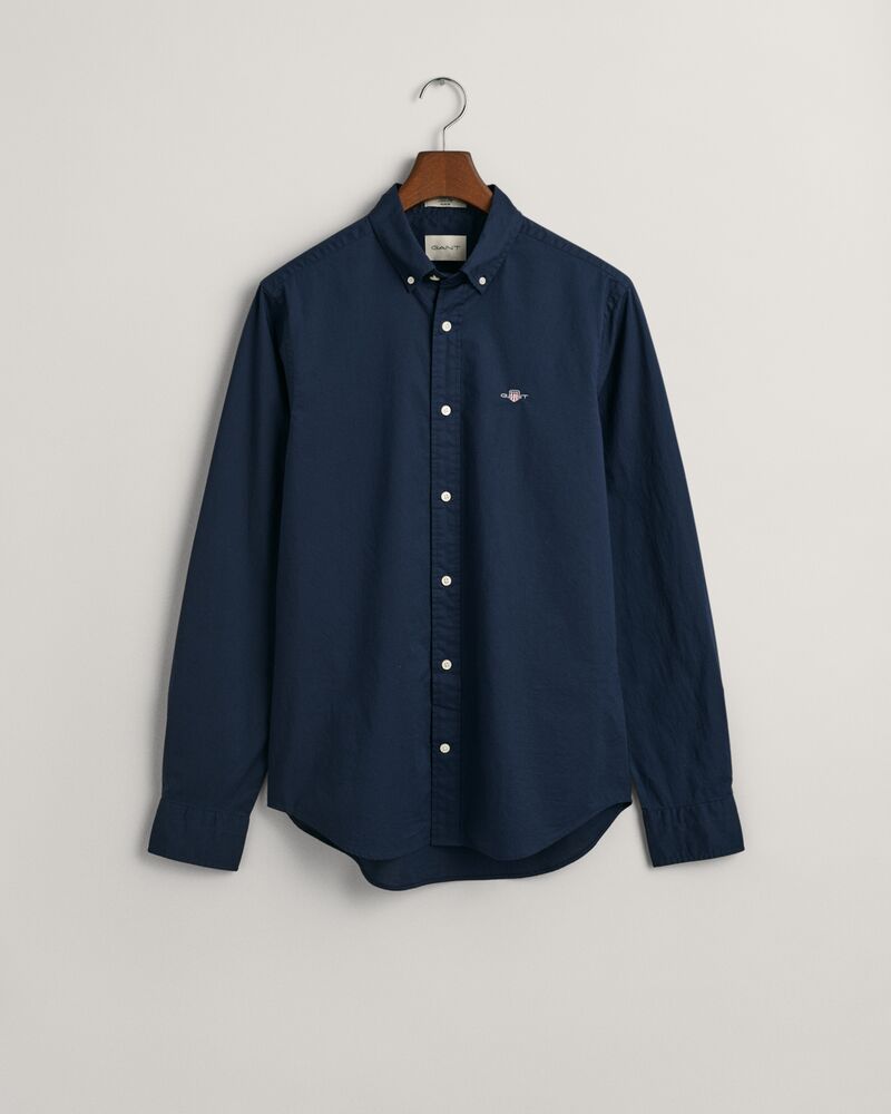 Slim Fit Poplin Shirt S / Marine