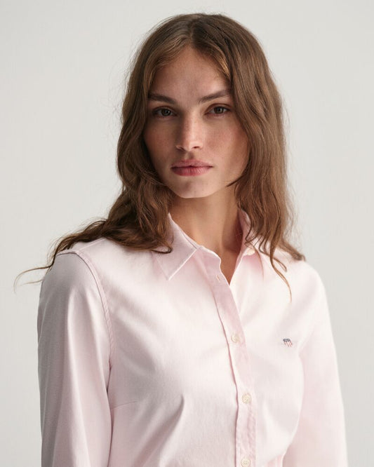 Slim Fit Stretch Oxford Shirt 32 / Light Pink