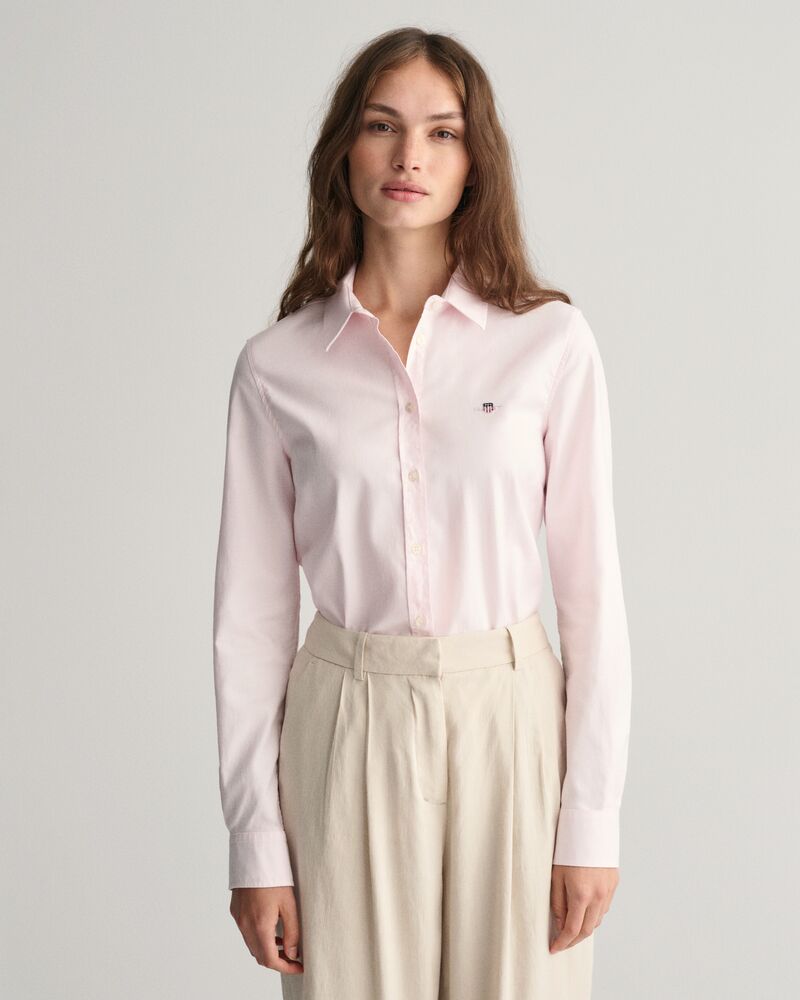 Slim Fit Stretch Oxford Shirt 32 / Light Pink