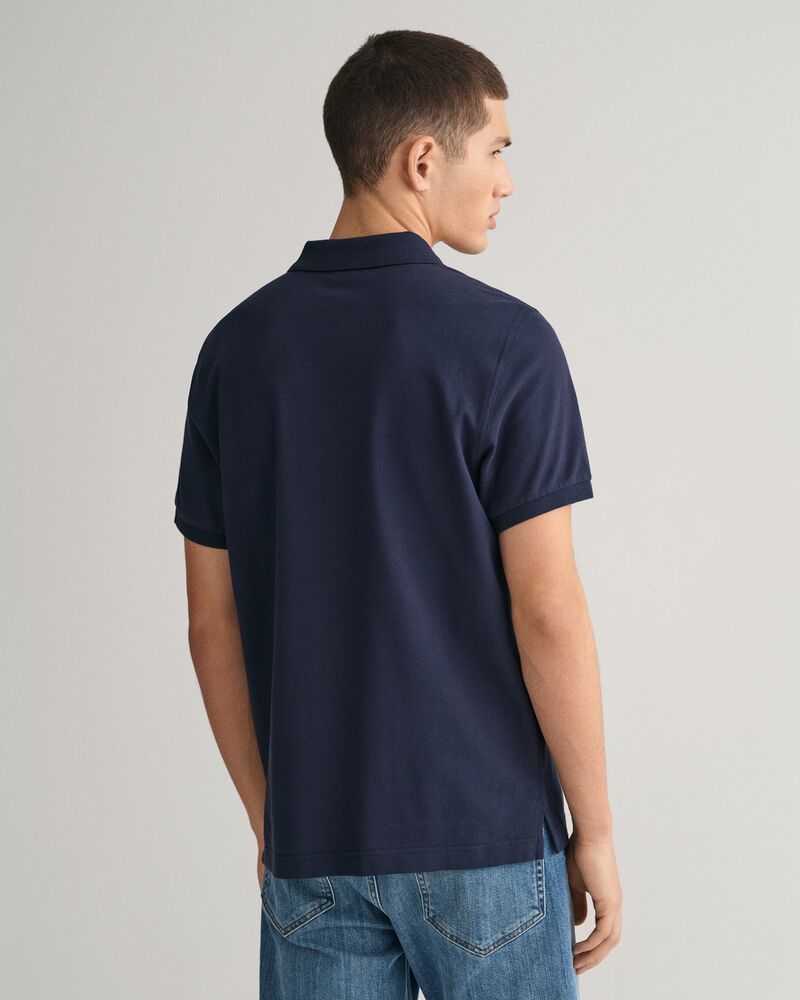 Regular Fit Shield Piqué Polo Shirt S / Evening Blue