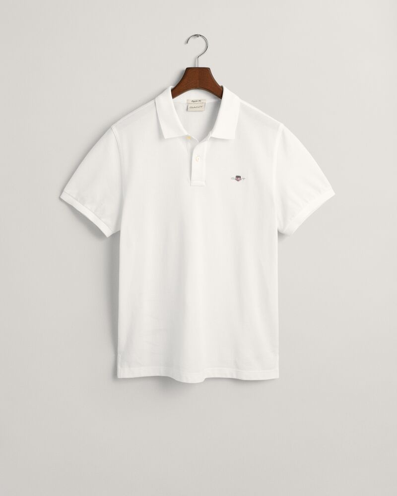 Regular Fit Shield Piqué Polo Shirt S / White