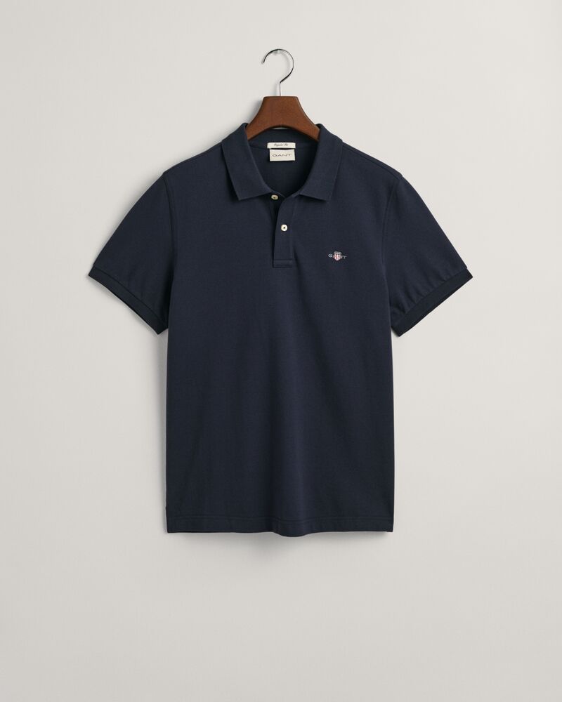 Regular Fit Shield Piqué Polo Shirt S / Evening Blue